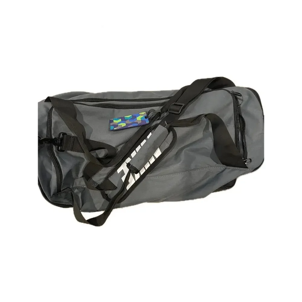 Nike Brasilia 9.5 Gray Black Medium 60L Duffel Gym Bag